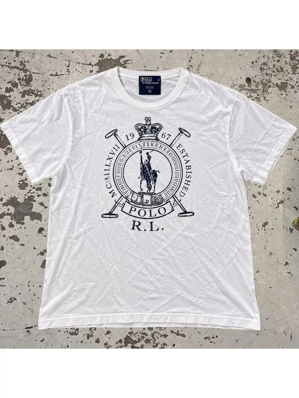 Beautiful vintage 1990s Polo Ralph Lauren white cotton polo shirt